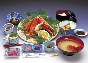 タラバガニ定食
